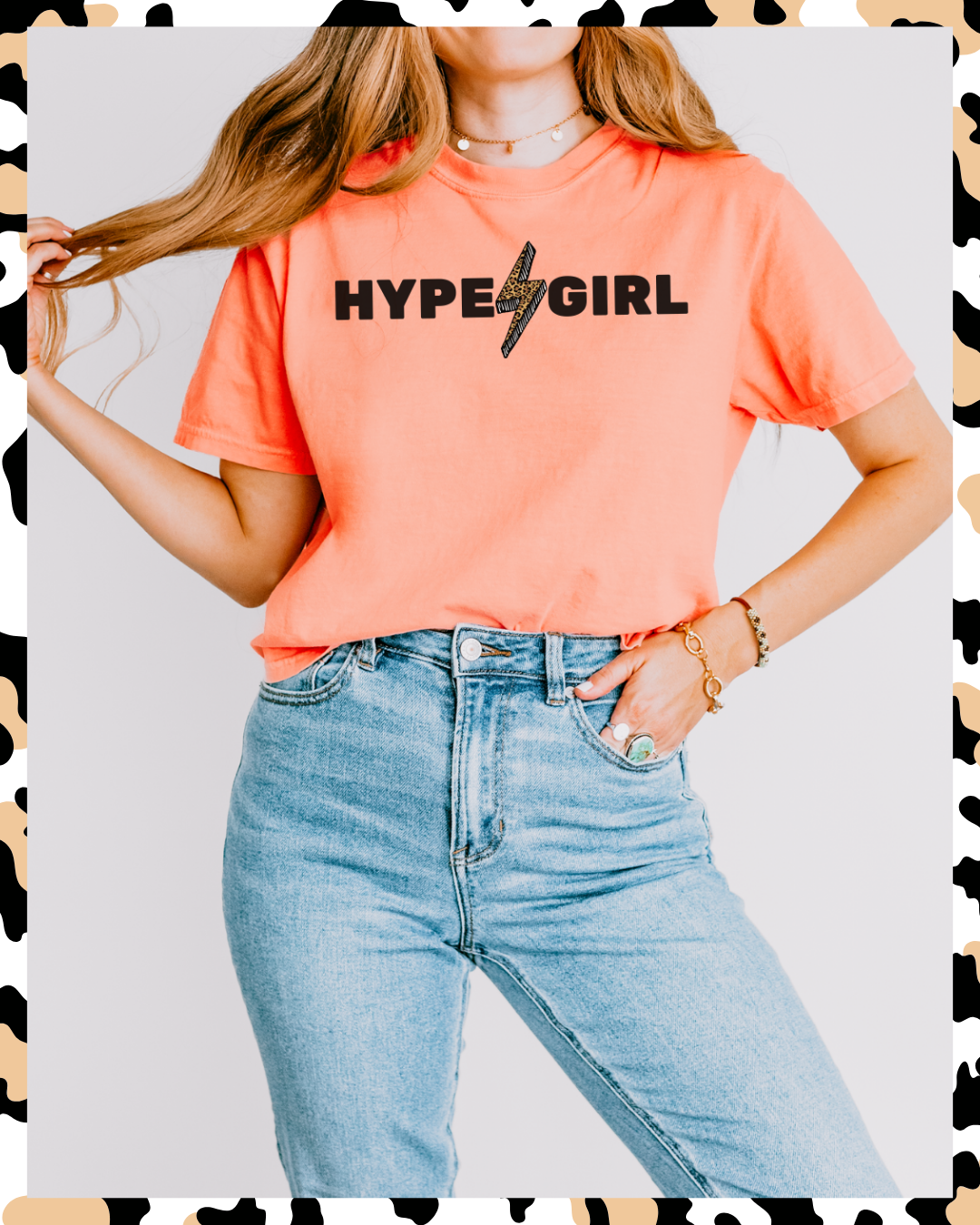 Crop Neon Hype Gril Bolt Shirt
