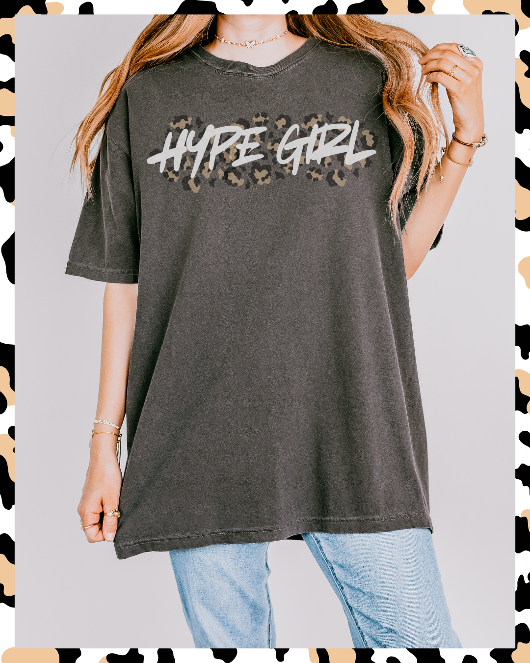 Leopard Print Hype Girl Tee