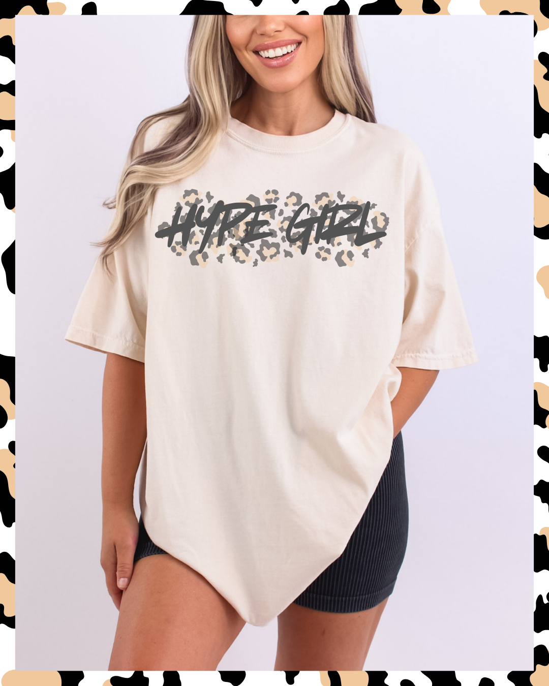 Leopard Print Hype Girl Tee