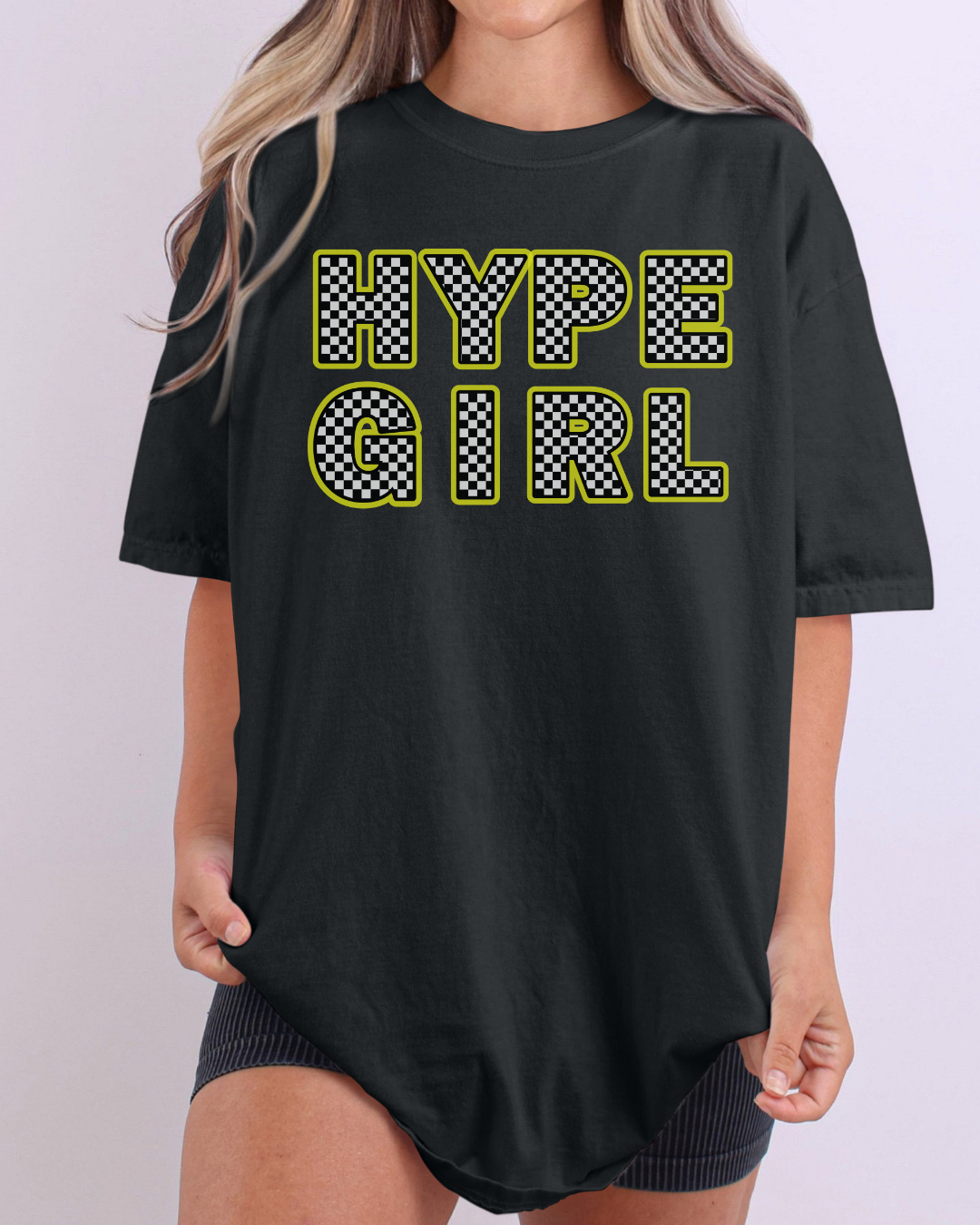 Neon Check Hype Girl Tee