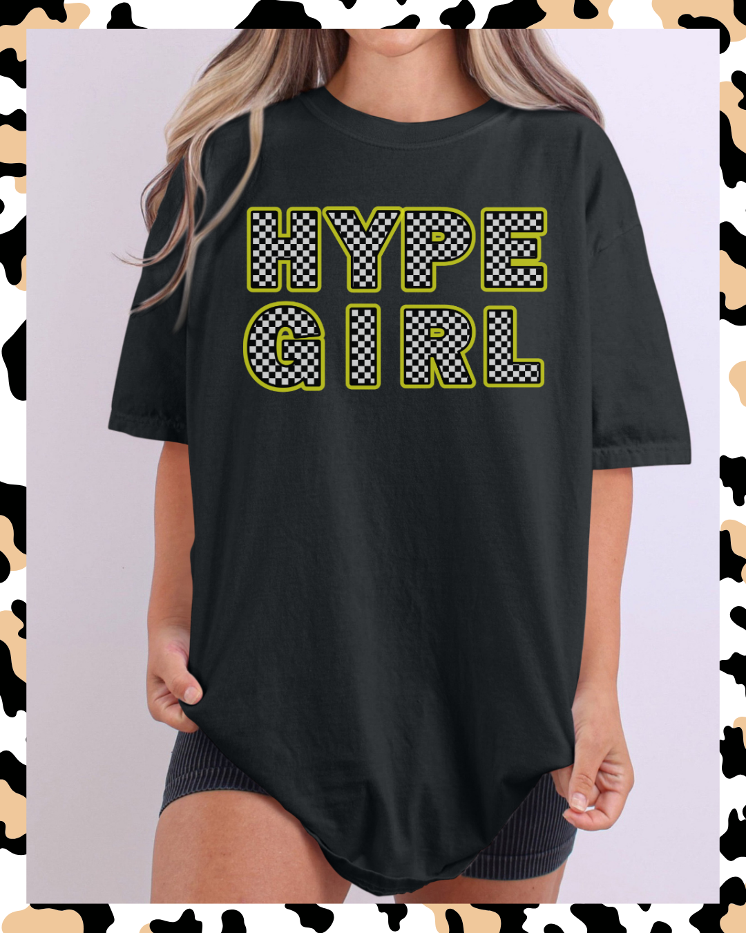 Neon Check Hype Girl Tee