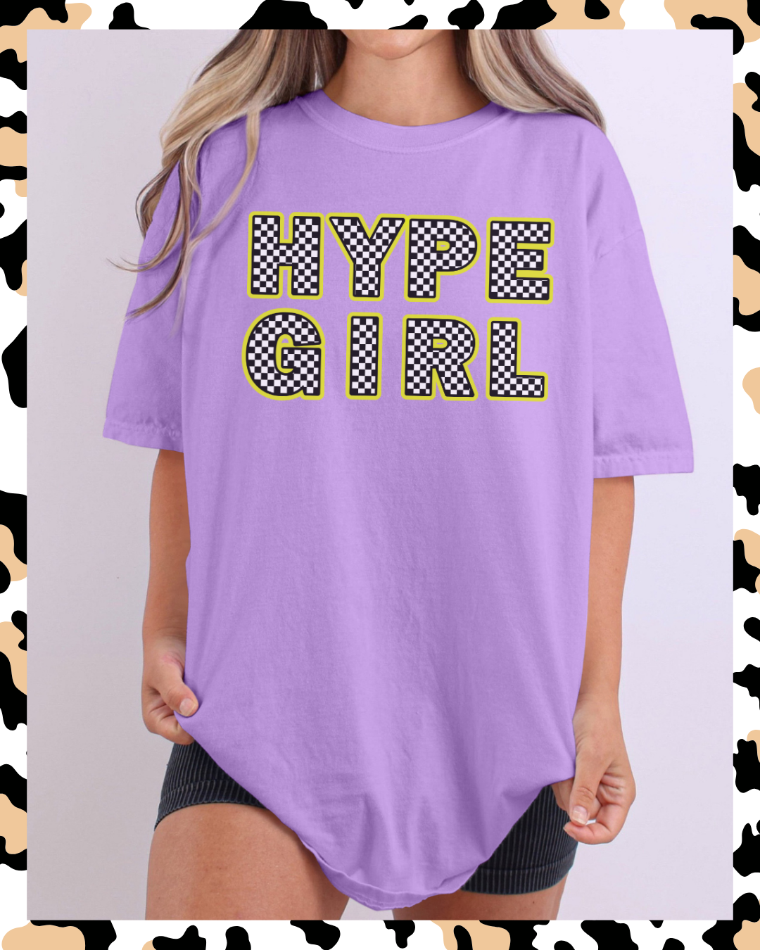 Neon Check Hype Girl Tee