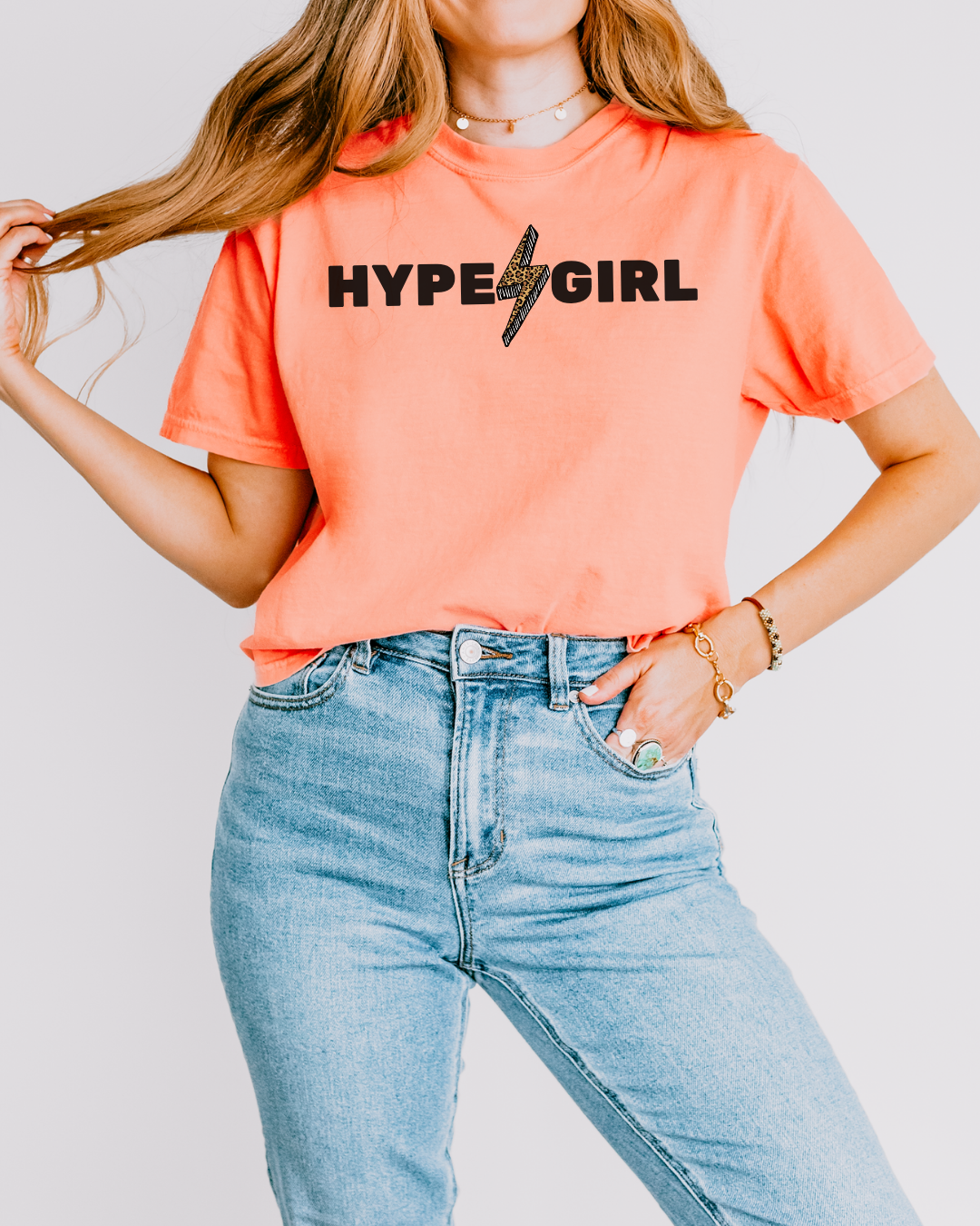 Crop Neon Hype Girl Bolt Shirt