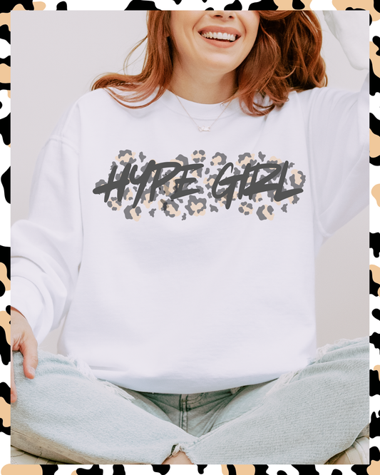 Leopard Print Hype Girl Crewneck