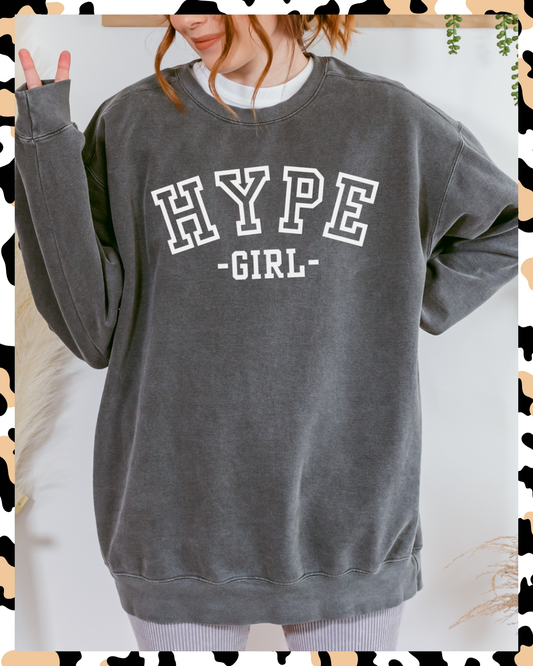 Varsity Hype Girl Crewneck