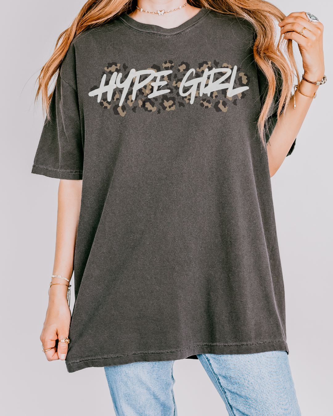 Leopard Print Hype Girl Tee