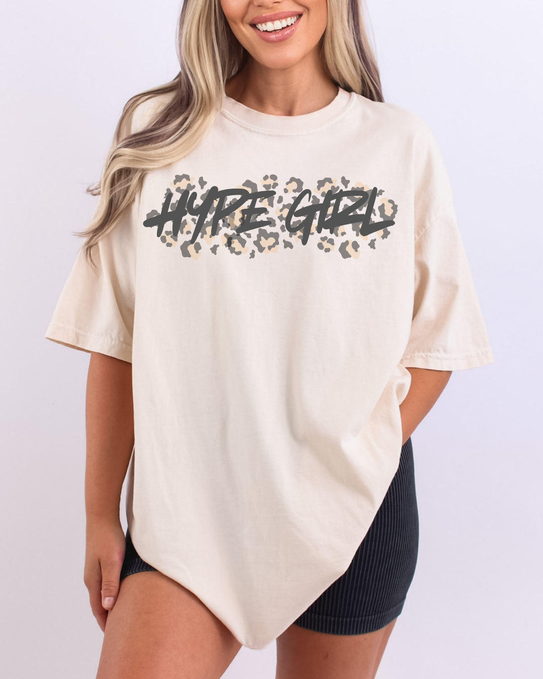 Leopard Print Hype Girl Tee