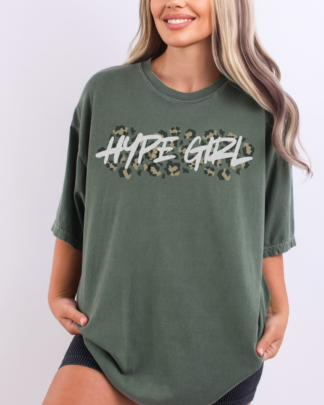 Leopard Print Hype Girl Tee