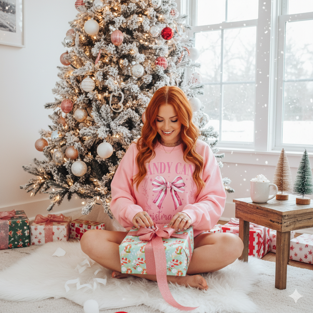 Candy Cane Christmas Crewneck